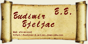 Budimir Bjeljac vizit kartica